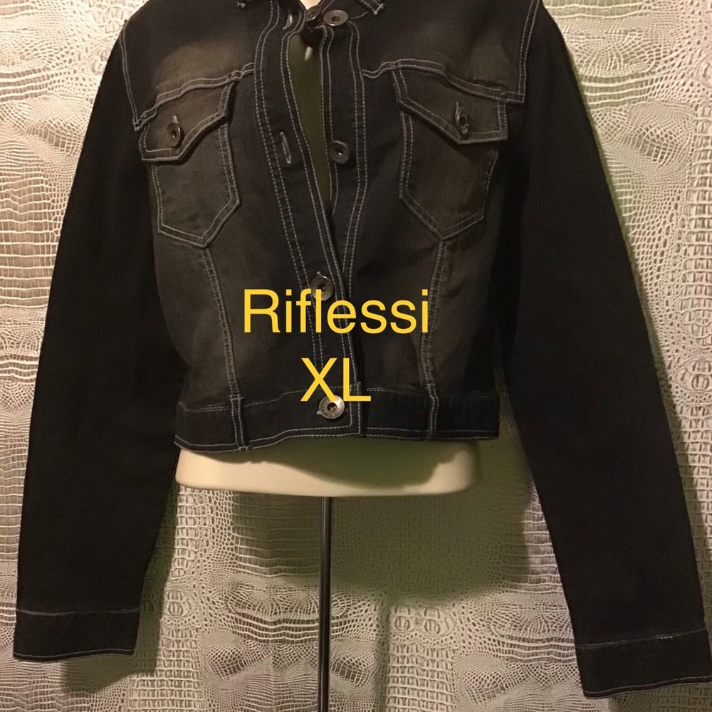 Riflessi denim jacket semi cropped size xl